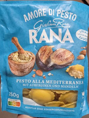 Pesto mit Auberginen un Mandeln