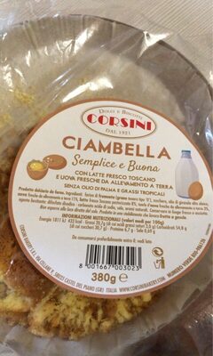 Ciambella semplice e buona front packaging