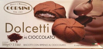 Dolcetti al cioccolato front packaging
