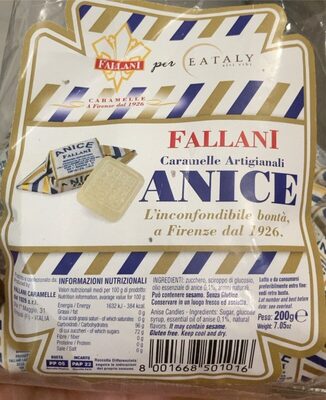 Caramelle anice front packaging