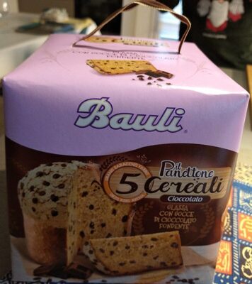 Il panettone 5 cereali cioccolato front packaging