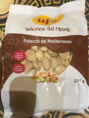 Pistacchi del mediterraneo front packaging