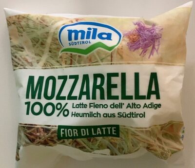 Mozzarella latte fieno dell’alto adige front packaging