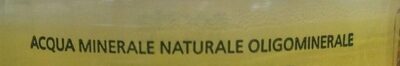 Acqua Naturale ingredients label