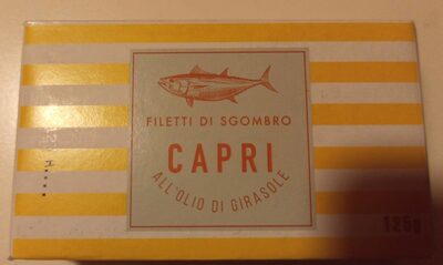 Filetti di sgombro grigliati all'olio di girasole front packaging