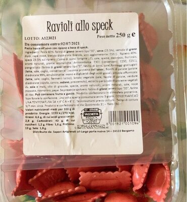 Ravioli allo speck front packaging