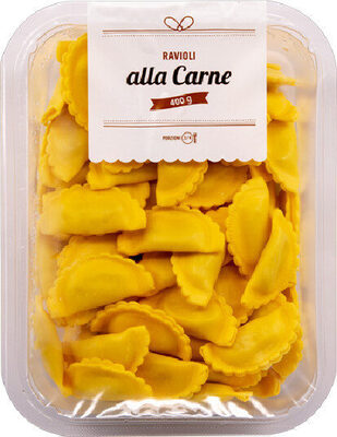 Ravioli di carne front packaging