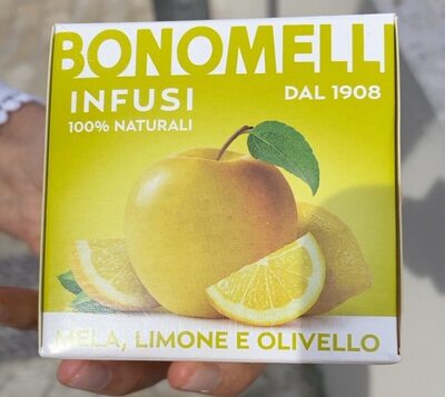Infuso mela, limone e olivello front packaging
