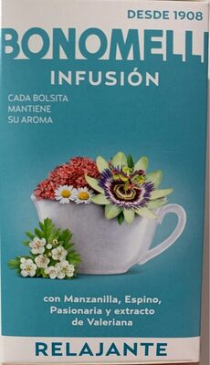 Infusión relajante front packaging