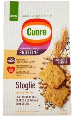 Sfoglie croccanti con farina di ceci, di orzo e di avena e semi di chia