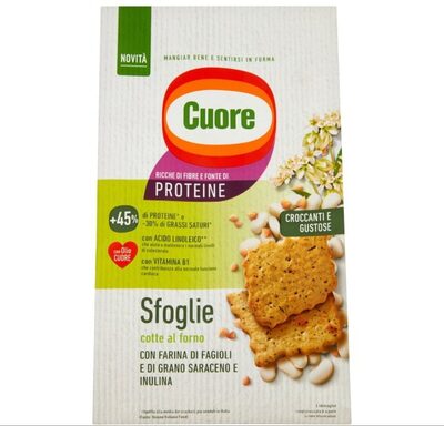 Sfoglie croccanti con farina di fagioli e di grano saraceno e inulina