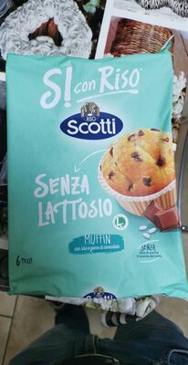 Muffin con riso e gocce cioccolato front packaging
