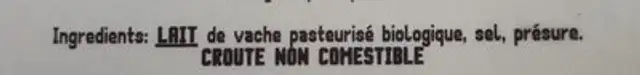 Gorgonzola dop bio ingredients label