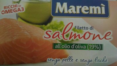 Filetto di salmone all'olio d'oliva (19%) front packaging