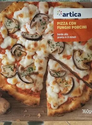 Pizza funghi porcini front packaging