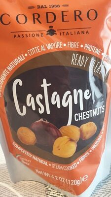 Castagne cotte al vapore front packaging