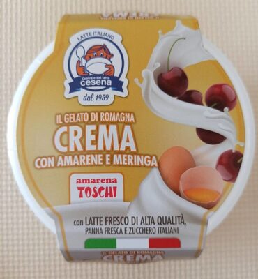 Il gelato di Romagna. Crema con amarene e meringa