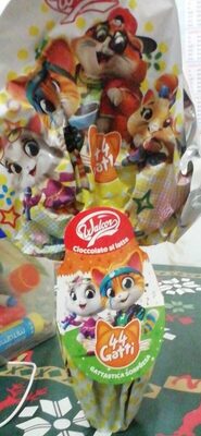 Uovo di pasqua 44 gatti cioccolato al latte front packaging