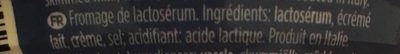 Südtiroler Ricotta 40% ingredients label