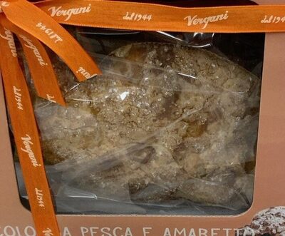 Colomba pesca e amaretto front packaging