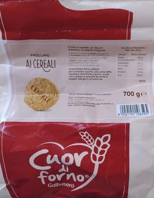 Frollini ai cereali, cuor di forno