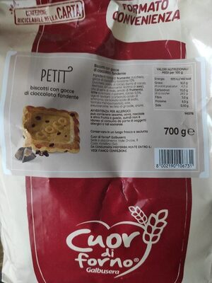 Biscotti Petit con gocce di cioccolato fondente