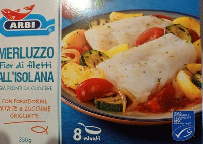 Merluzzo fior di filetti all'isolana front packaging