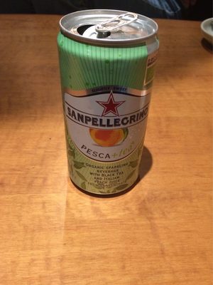 Organic Sparkling Peach Tea front packaging