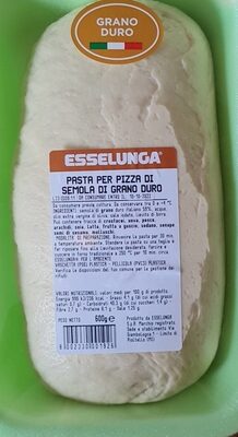 Pasta per pizza di semola di grano duro front packaging