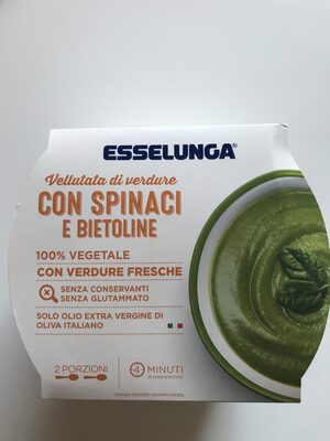 Vellutata di verdure con spinaci e bietoline
