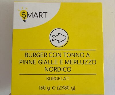 Burger con tonno a pinne gialle e merluzzo nordico
