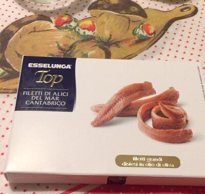 Filetti di alici mar cantabrico front packaging