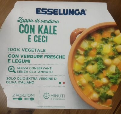 Zuppa di verdure con kale e ceci