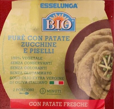 Purè con patate zucchine e piselli