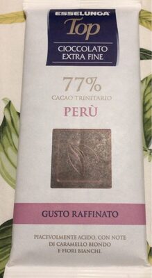 Cioccolato extra fine - cacao Trinitario 77% Perù