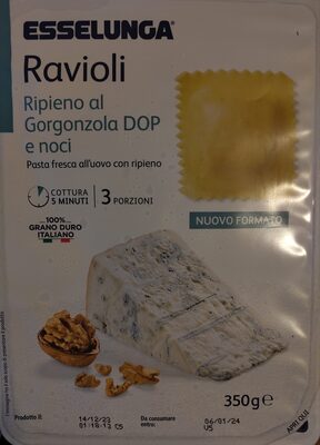 Ravioli ripieno al gorgonzola dop e noci