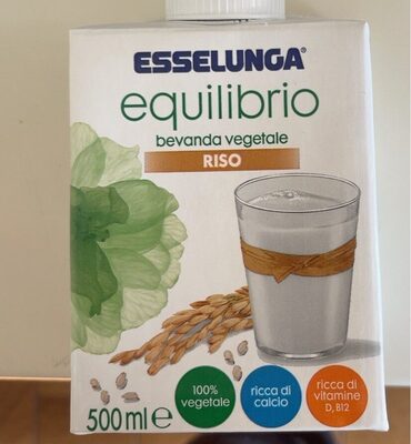 Equilibrio bevanda vegetale riso front packaging