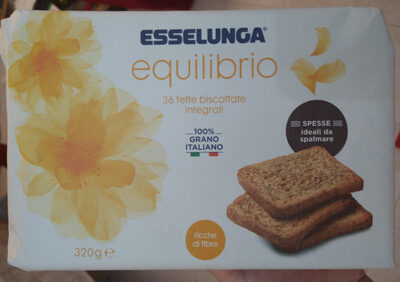 Fette biscottate integrali front packaging