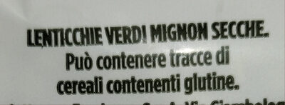 Lenticchie verdi esselunga ingredients label