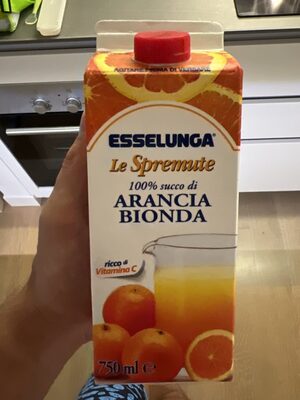 100% succo di ARANCIA BIONDA