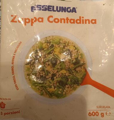 Zuppa contadina con orzo farro avena e fagiolini front packaging