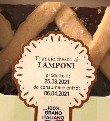 Trancio ai lamponi front packaging