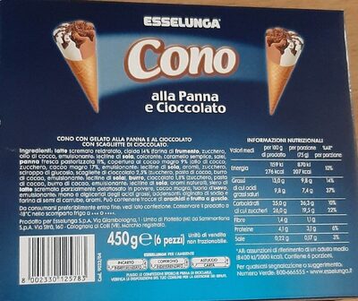 Cono alla panna e cioccolato