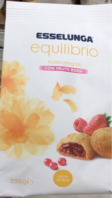 Frollini integrali con frutti rossi front packaging