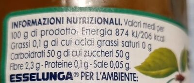 Confettura di albicocche nutrition facts table
