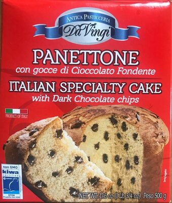 Panettone con gocce di cioccolato fondente
