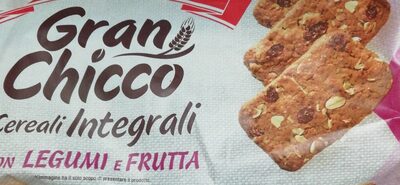 Gran Chicco cereali integrali con legumi e frutta front packaging