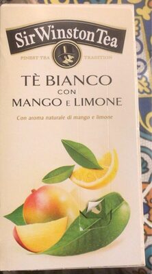 Te bianco con mango e limone front packaging