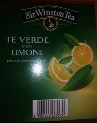 Tè verde con limone front packaging