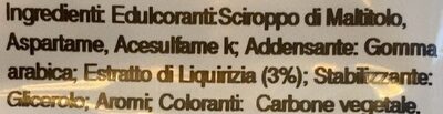 Liquirizia ingredients label